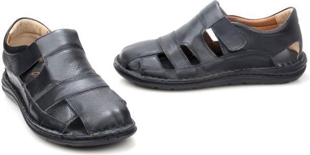 Pisagor PS-33760 Erkek Ortopedik Deri Günlük Sandalet Ayakkabı görsel 3