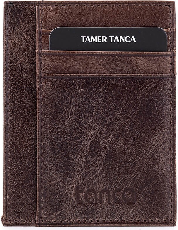Tamer Tanca Erkek Hakiki Deri Kahverengi Cüzdan 907 1092 Erk Czdn SK25-26 Kahve Crazy