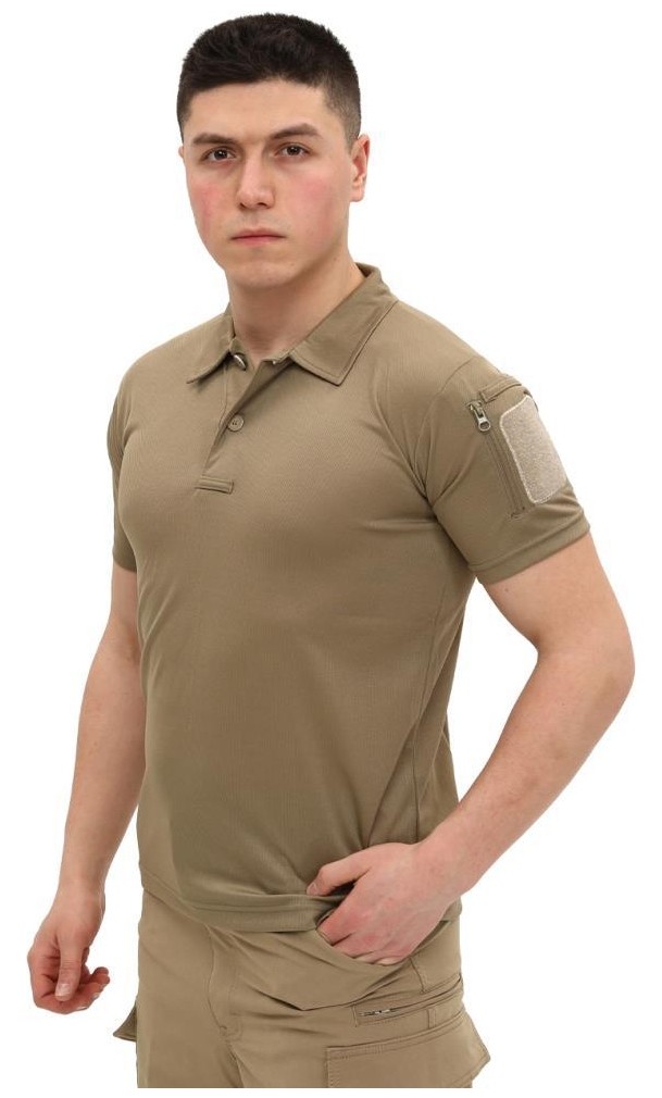 Single Sword Yaka Tişört - Kısa Kollu Taktik Polo - Beden: XL | Renk: Haki görsel 8