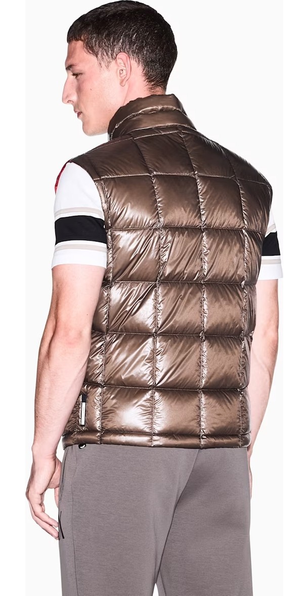 Armani Exchange Erkek Kolsuz Fermuarlı Sıfır Yaka Siyah Yelek XM003475 AF23755-UC001 görsel 4