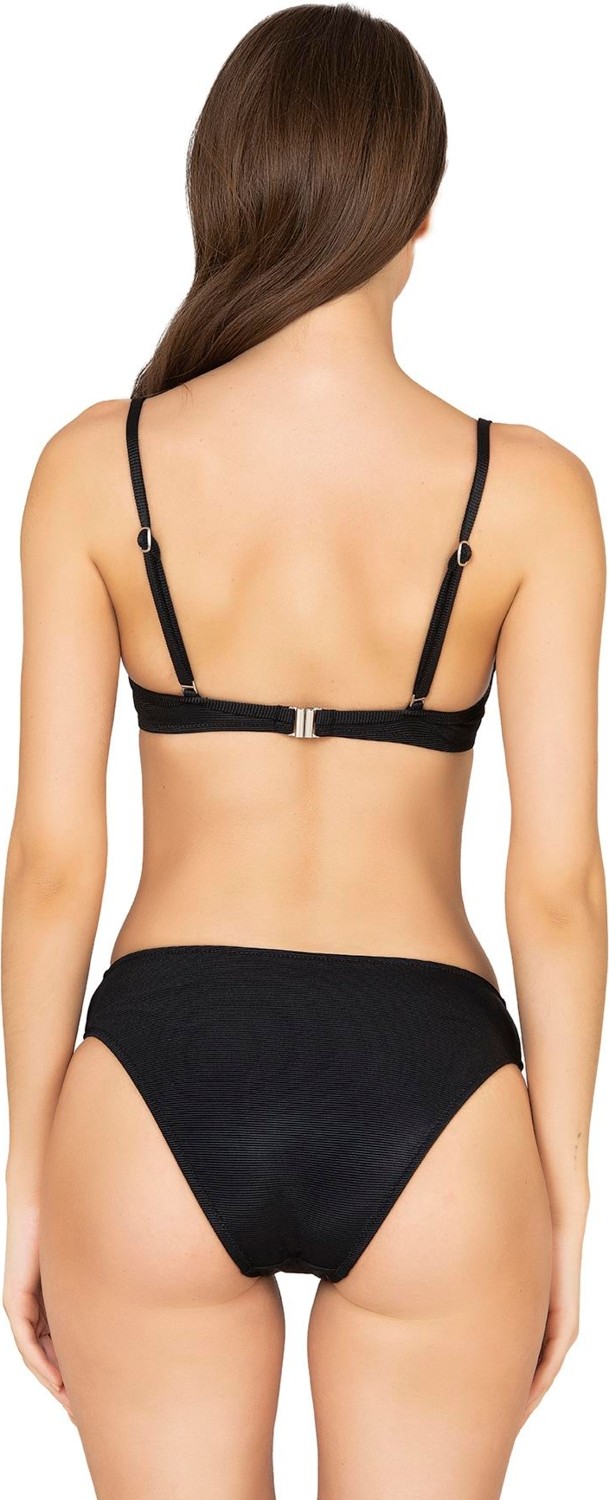 Endeep Kadın Destekli Dokulu Siyah Bikini Takımı görsel 3