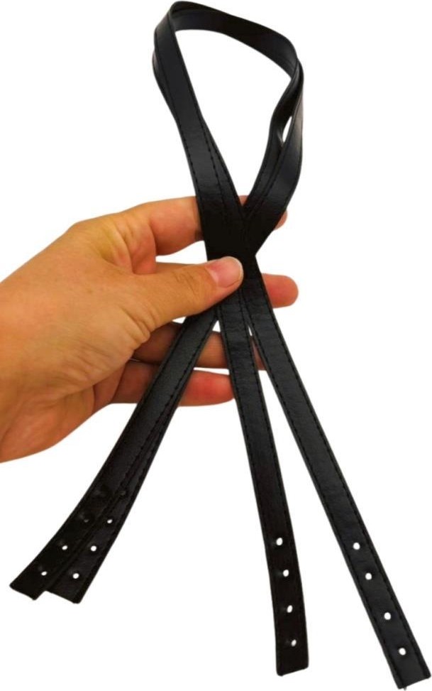 Angel Çanta Aksesuar Slim Model 70X1.2 cm Suni Deri Siyah Renk Çift Çanta Sapı