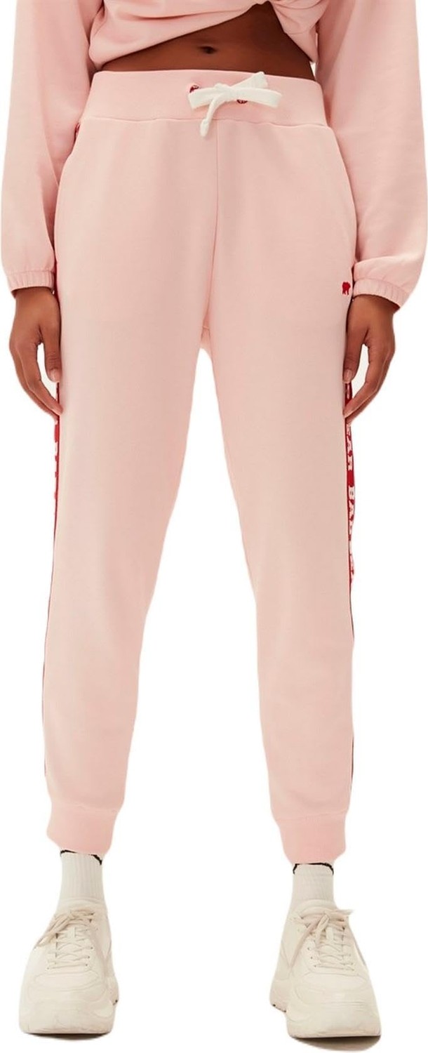 Die Grup Trainer Sweatpants Pudra Pembe Logo Baskılı Kadın Eşofman Altı