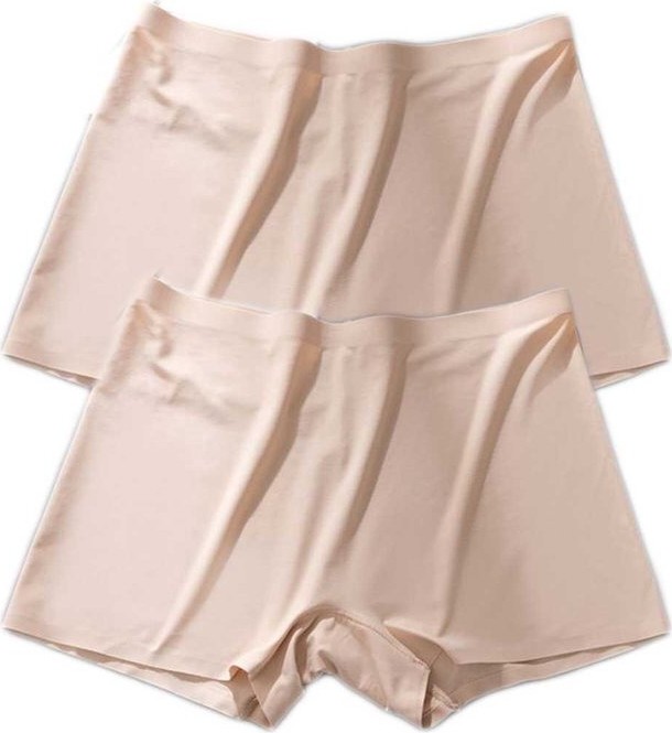 Adalı Store 2 Adet Kadın Dikişsiz Görünmez Iz Yapmaz Mini Şort Boxer Ten görsel 2