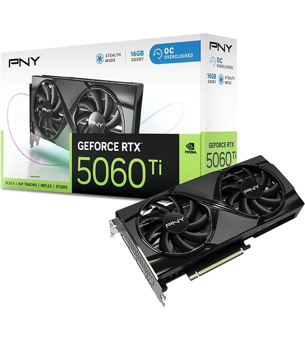 Resim Pny Rtx 5060 Ti Oc 16 GB 128 Bit Ekran Kartı (VCG5060T16DFXPB1-O) 
