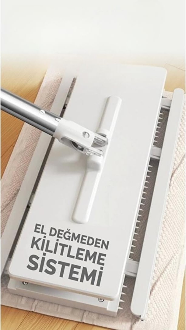 Özkaya Store Döner Başlıklı Mini Temizlik Paspası, Hijyenik Temassız Kullanım,ıslak Mendil Uyumlu,tüm Bezlerle Uyumlu Akıllı Mop (Tembel Mop) görsel 3