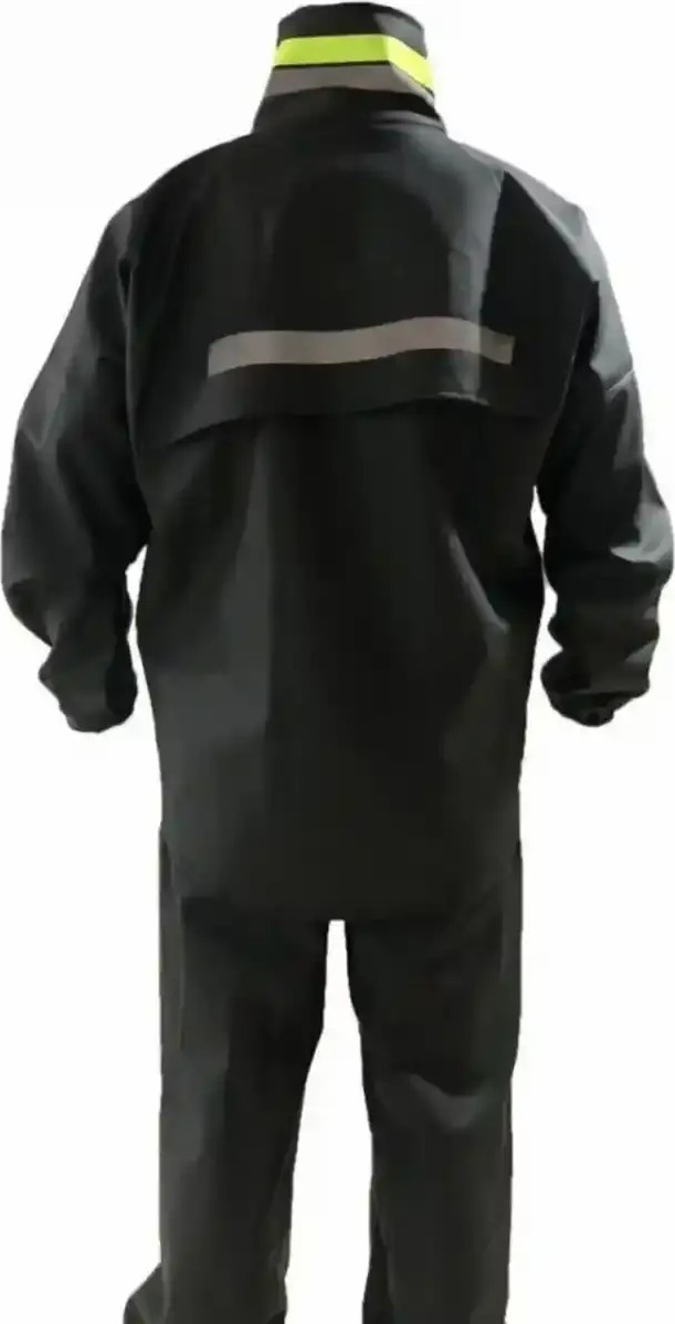 Ayessa Erkek Motorcu Kurye Su Gecirmez Yağmurluk Takım - Siyah Siyah - 3xl