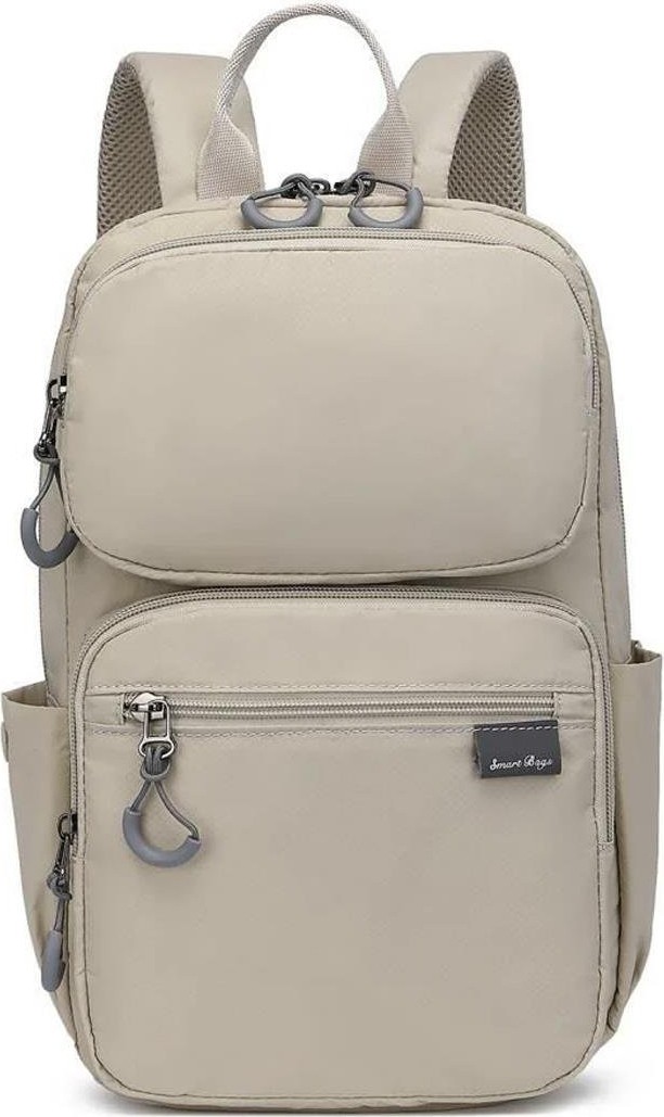 Smart Bags Ekstra Hafif Tekstil Uniseks Sırt Çantası Su Geçirmez 3142 Açık Kahve Renk görsel 6