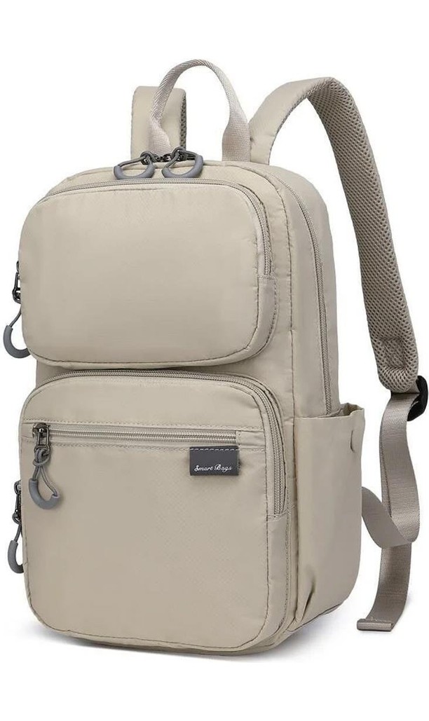 Smart Bags Ekstra Hafif Tekstil Uniseks Sırt Çantası Su Geçirmez 3142 Açık Kahve Renk görsel 8