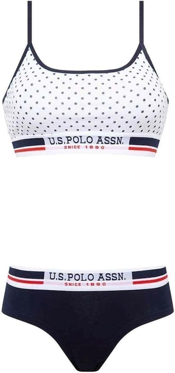 U.S. Polo Assn. Kadın Ip Askılı Pamuklu Büstiyer Slip Takımı 66252 görsel 2