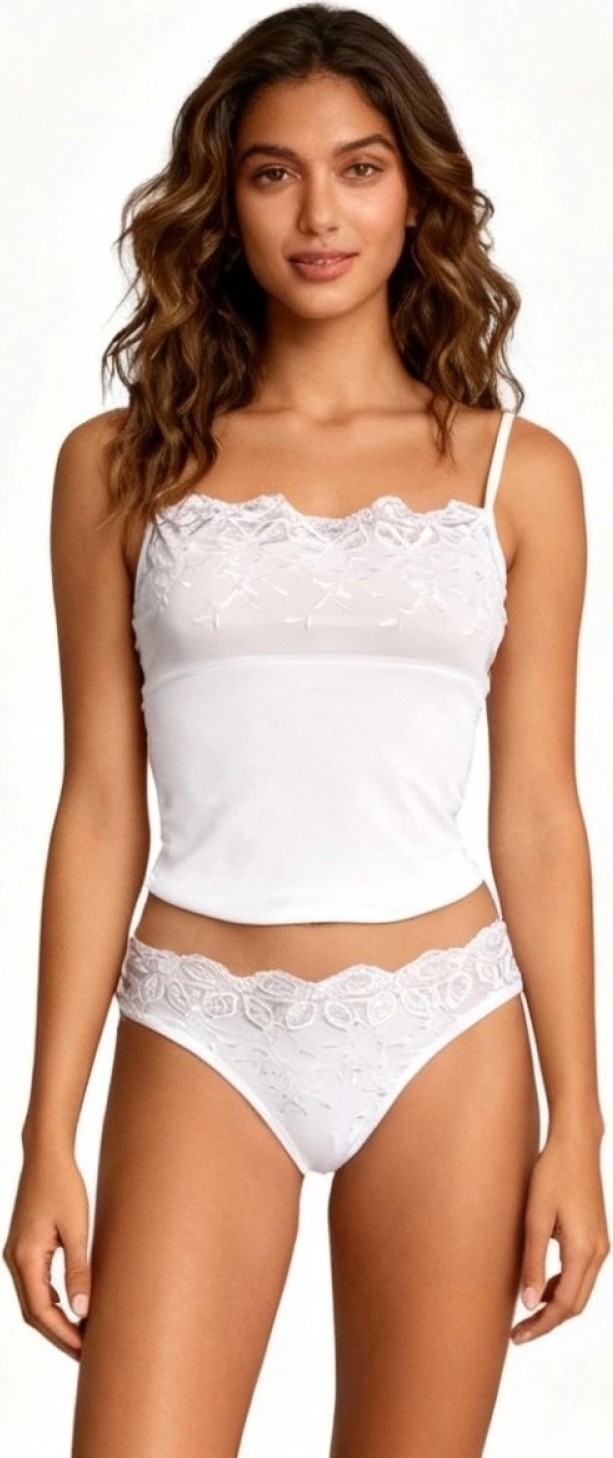 Pileli Store Berrak Brodeli Ip Askılı Bikini Takım 2112