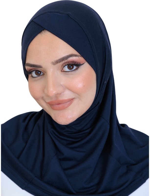 Modish Group Kadın Hazır Türban Çapraz Tek Parça Pratik Namaz Başörtüsü görsel 7