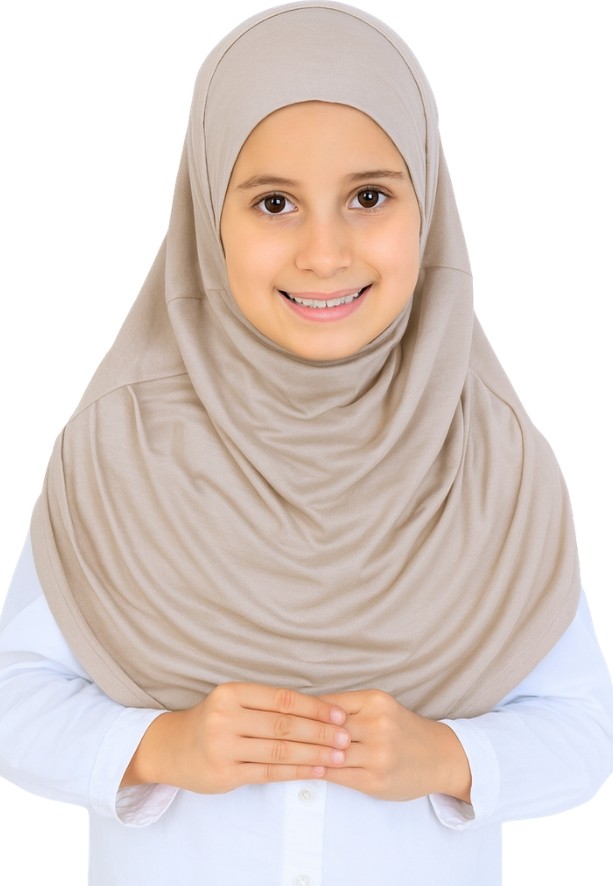 Modish Group Kız Çocuk Hazır Başörtüsü Pratik Penye Şal Tesettür Giyim görsel 8