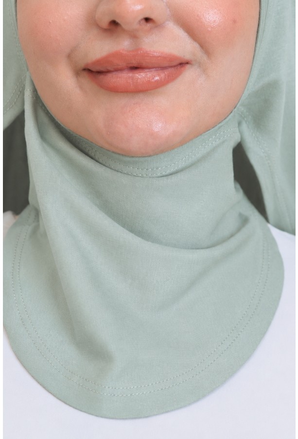 Modish Group Penye Boyun Kapamalı Şal Başörtü Hazır Giyim Turban Esnek Jersey Şal görsel 2