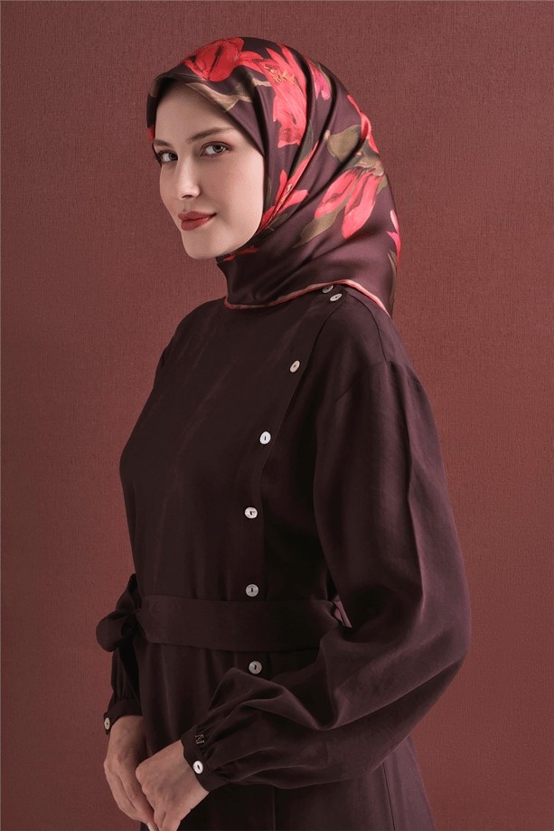 Armine Ipek Eşarp 2027 Kış - 9620-33 Pudra Twill görsel 8