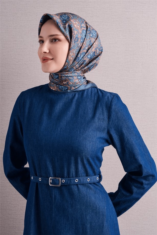 Armine Ipek Eşarp 2027 Kış - 9609-34 Mavi Twill