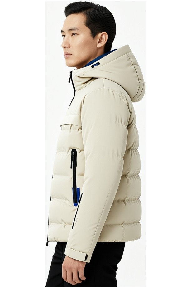 Jack & Jones Jcotarwın Puffer Siyah Erkek Mont 12225287-Black görsel 5