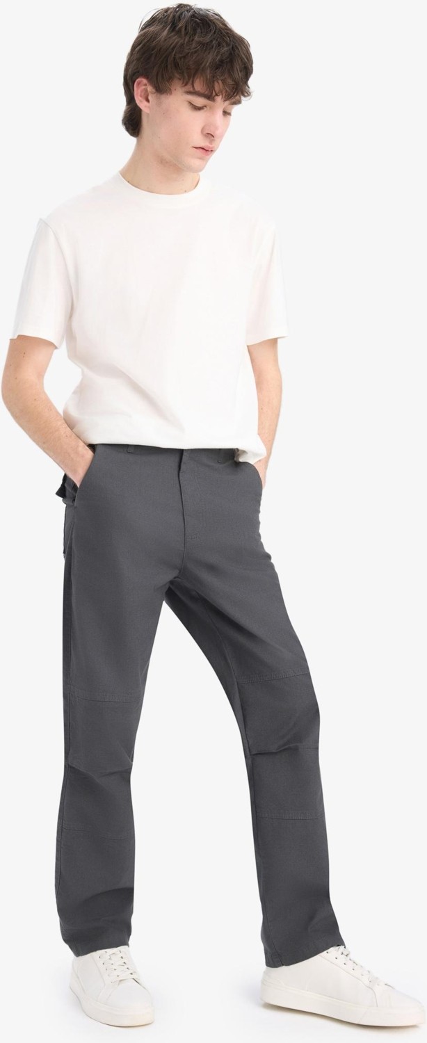 DeFacto Bol Rahat Kesim Wide Leg Üç Cepli Geniş Paça Yazlık Pantolon D8544AX25SP görsel 3