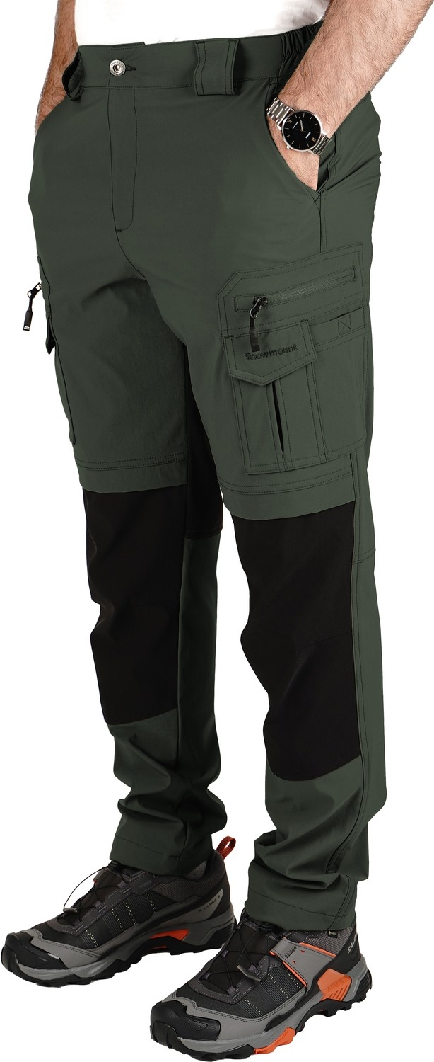 Snowmount Erkek Outdoor Mevsimlik Trekking Pantolonu Likralı Su Itici Taktik Kargo Cep