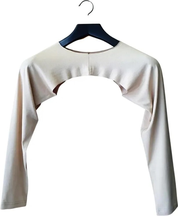 Moda Canel Tesettür Içe Giyilen Vizon Krem Renk Uzun Kol Bolero Içlik MCBLR005 görsel 2
