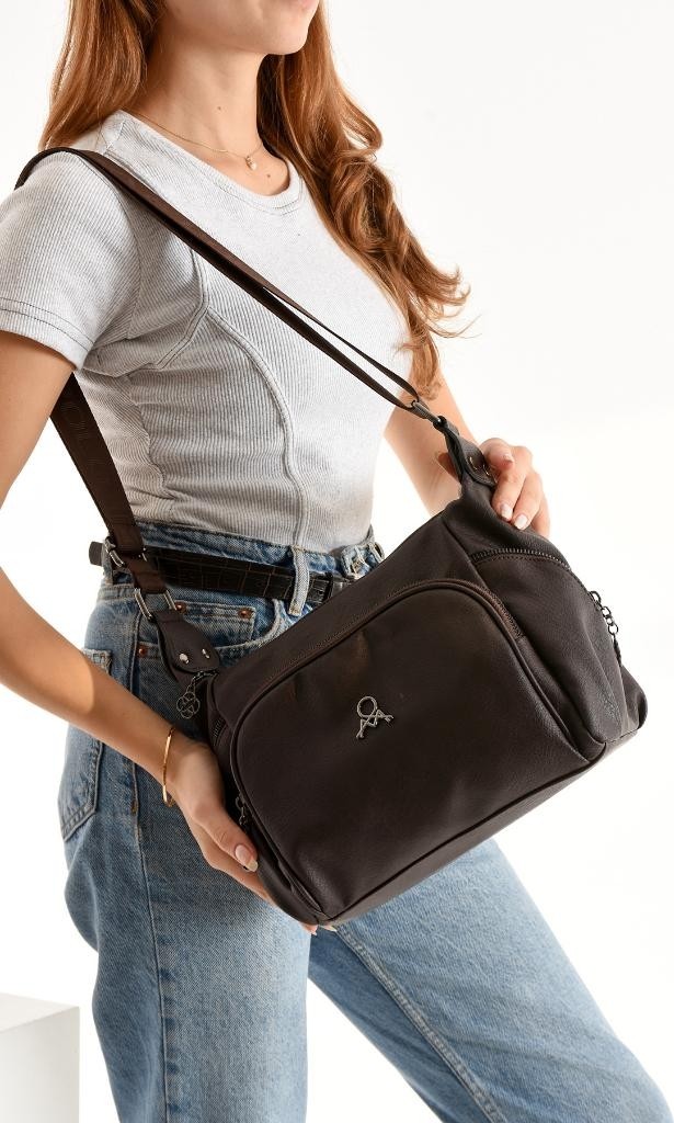 Baginn Kadın Postacı Çanta Çapraz Askılı Suni Deri Omuz Çantası 32*22 cm Mega Günlük Omuz Çantası