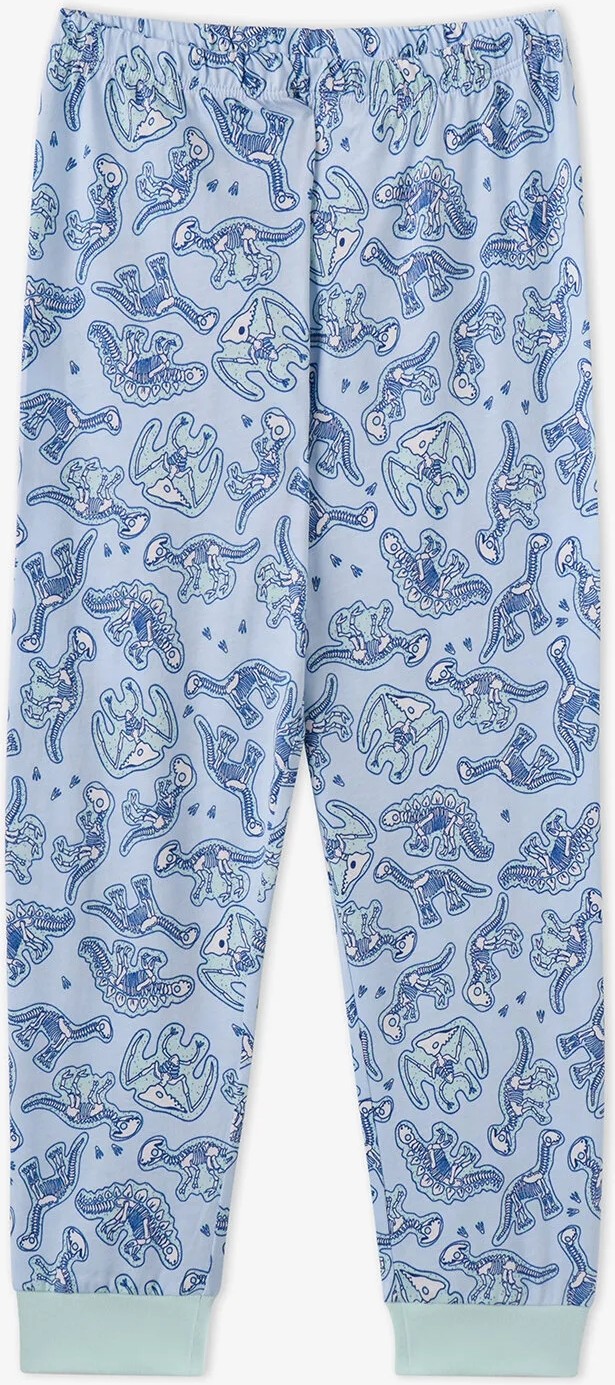 Penti Erkek Çocuk Mavi Historical Dinos Pamuklu Uzun Kollu 2'li Pijama Takımı görsel 4