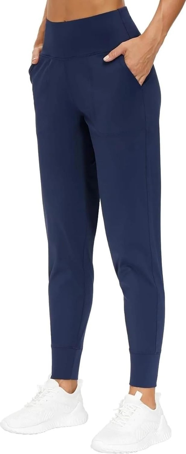 Storekadın Yüksek Bel Yoga Koşu Egzersiz Joggers Hafif Eşofman Altı