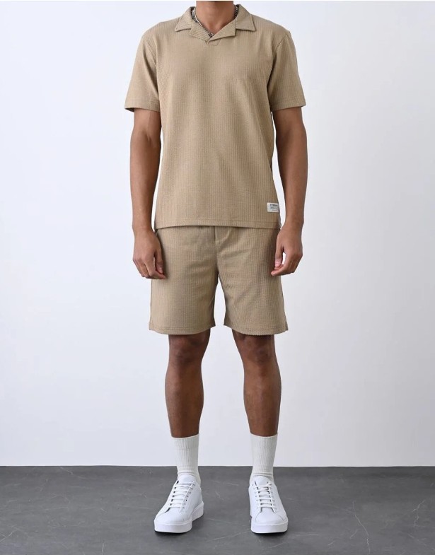 Wear Bej Erkek Şort Takımı