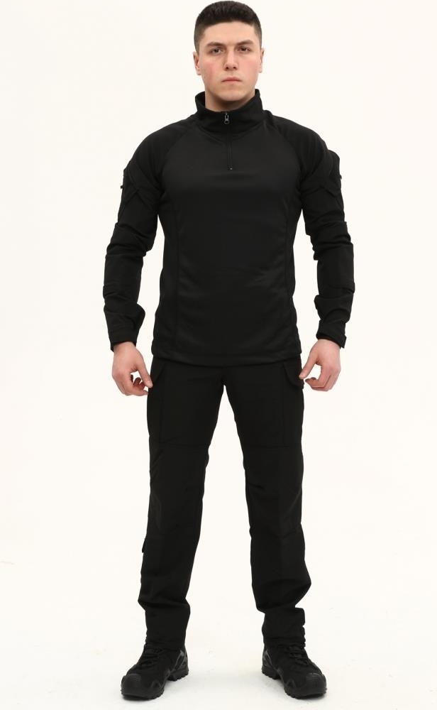 Single Sword Yetişkin&Yetişkin Taktik Kombat T - shirt - Beden: 3XL | Renk: Siyah görsel 2