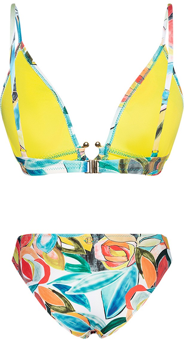 Bonesta Swimwear Zinnia Aksesuarlı Pembe Üçgen Bikini Takımı görsel 2