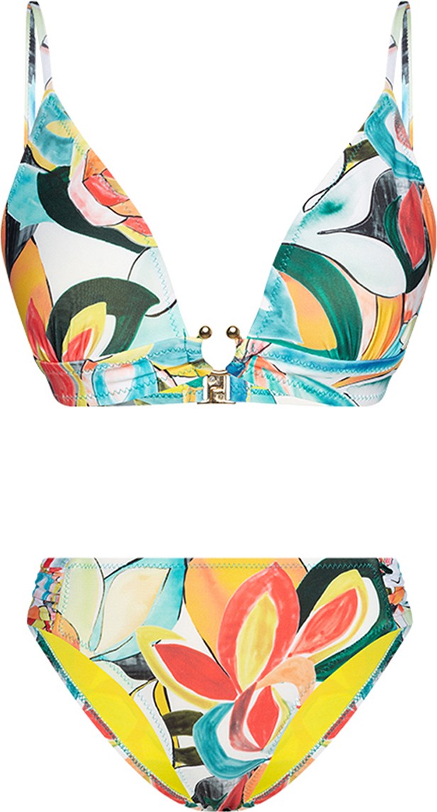 Bonesta Swimwear Zinnia Aksesuarlı Pembe Üçgen Bikini Takımı