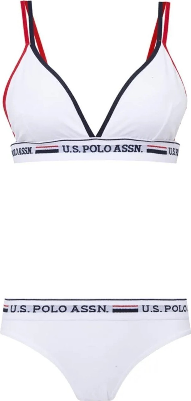 U.S. Polo Assn. 66254 Kadın Beyaz Büstiyer Slip Takım görsel 8