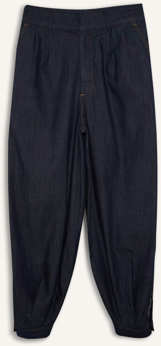 DeFacto %100 Pamuk Balloon Fit Yüksek Bel Jean Yıkamalı Pantolon H1856AX26SM görsel 6