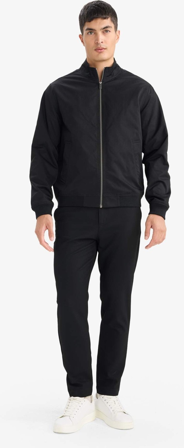 DeFacto Slim Fit Dik Yaka Astarlı Fermuarlı Mont D7338AX26SP görsel 2