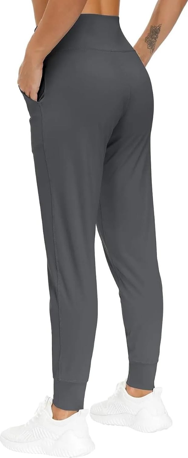 Storekadın Yüksek Bel Yoga Koşu Egzersiz Joggers Hafif Eşofman Altı görsel 4