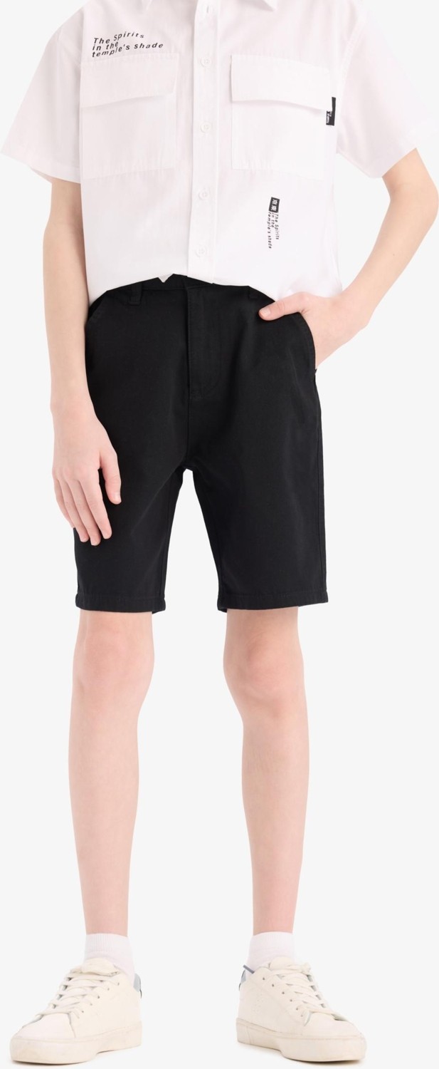 DeFacto %100 Pamuk Cepli Basic Gabardin Şort Erkek Çocuk C2955A825SM görsel 4