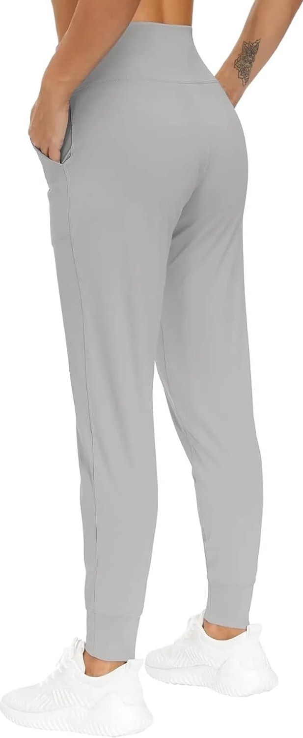 Storekadın Yüksek Bel Yoga Koşu Egzersiz Joggers Hafif Eşofman Altı görsel 4