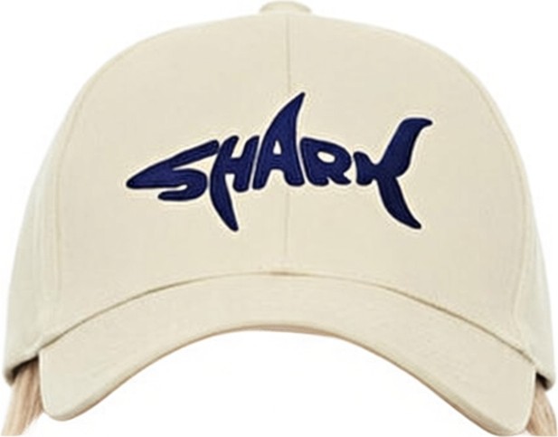 Quatex Shark Nakışlı Bej Şapka Pamuk Gabardin Unisex Model ile Şık Tasarım görsel 4