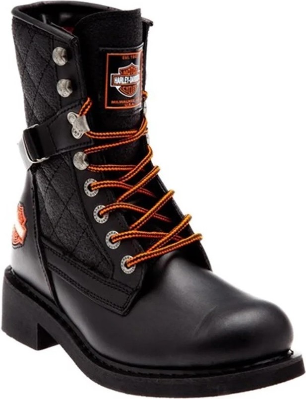 Harley Davidson New Worker Kadın Siyah Nubuk Bot görsel 2