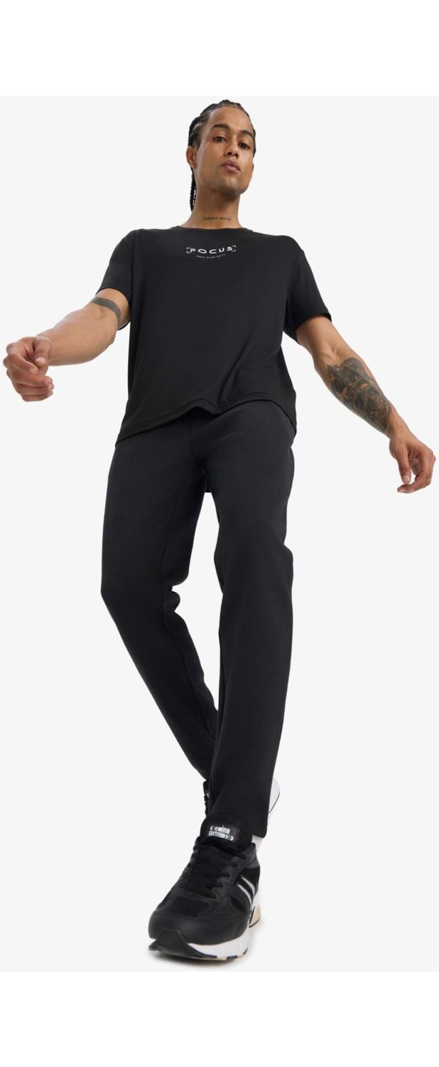 DeFacto Slim Fit Sporcu İnce Jogger Eşofman Altı Dar Kesim Fermuarlı Basic Standart Paça S3309AZ25AU görsel 3