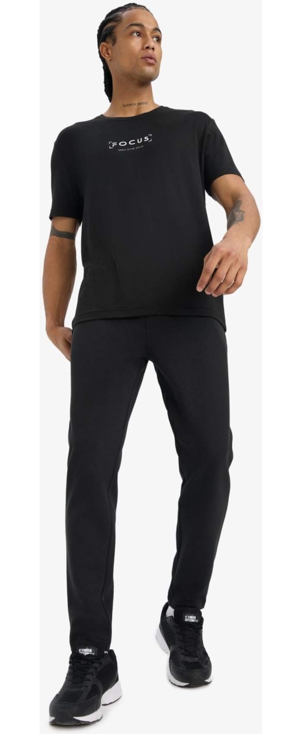 DeFacto Slim Fit Sporcu İnce Jogger Eşofman Altı Dar Kesim Fermuarlı Basic Standart Paça S3309AZ25AU görsel 5