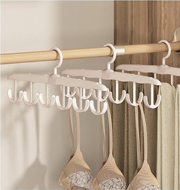 Aesco Deyhome 12 Kancalı 360 Derece Döner Dolap Organizer Sütyen Eşarp Çanta Kravat Kemer Askısı Gardırop Düzenleyici