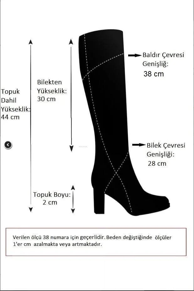 Fox Shoes Lacivert Süet Kadın Çizme E726203402 görsel 7
