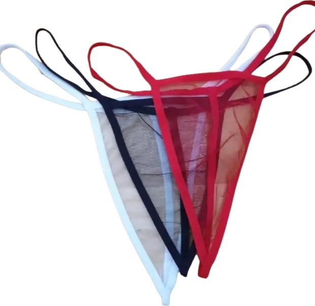 Anastasia Underwear Fantezi Kadın String Tanga Tül Külot 3'lü - ANS109 görsel 2