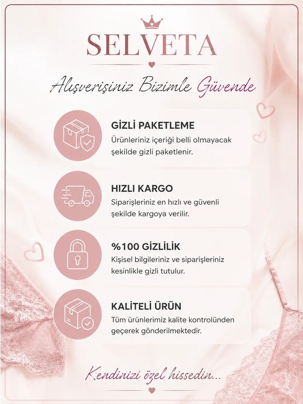 Selveta Bordo Örgü Detaylı Gecelik görsel 5