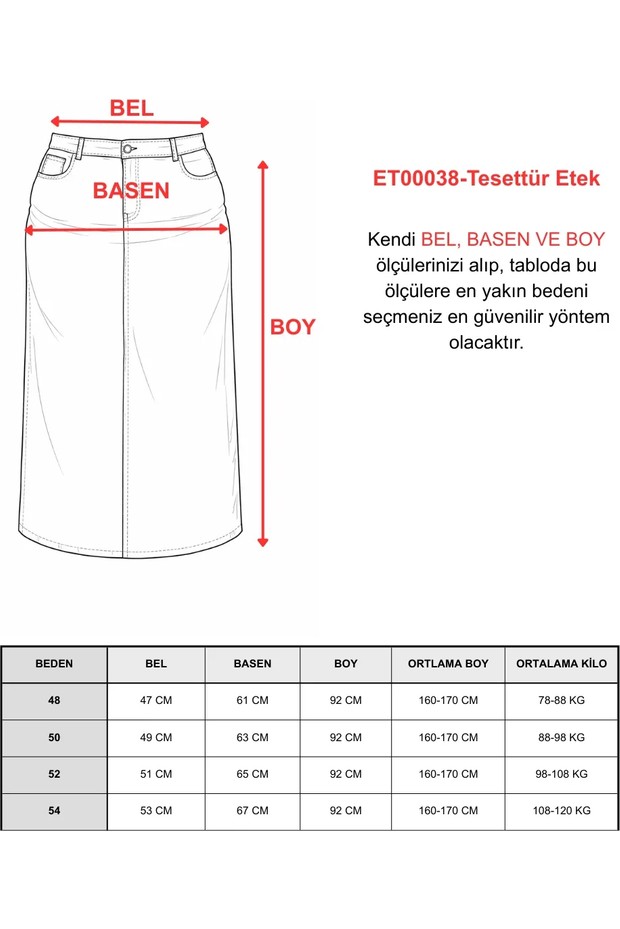 Vellichor Büyük Beden Tesettür Etek- Kahverengi görsel 7