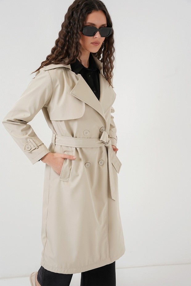 Bigdart Kadın Pardesü&trençkot 5918 Siyah görsel 2
