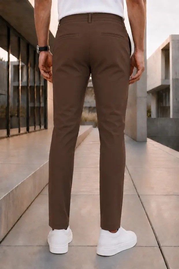 Ser Joven Erkek Siyah Slim Fit Likralı Beli Lastikli Bağcıklı Yan Cep Jogger Kumaş Pantolon görsel 8