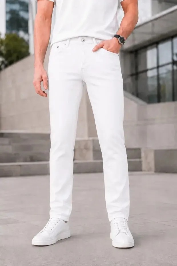 Modamesto Erkek Siyah Slim Fit Likralı Dar Paça Kot Pantolon