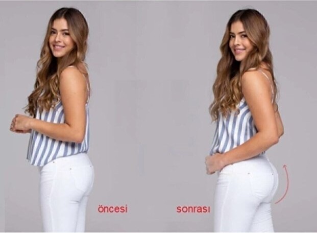Pera Fitol Kadın Ten Popoyu Büyük Gösteren Silikonlu Külot